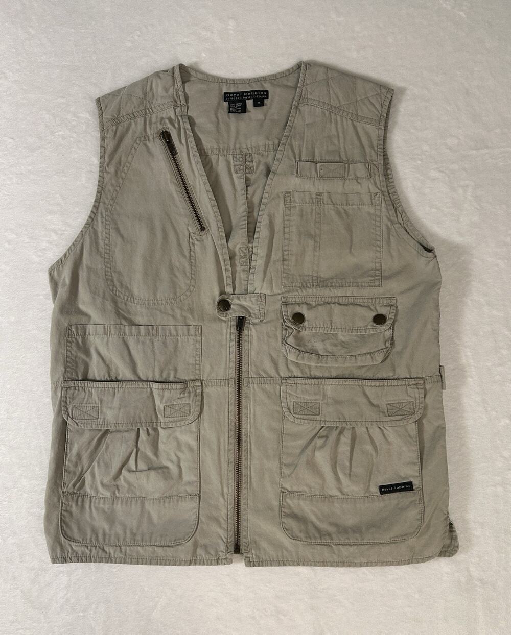 Vintage 90's Royal Robins Multi Pocket Utility Safari Travel Vest Size Medium